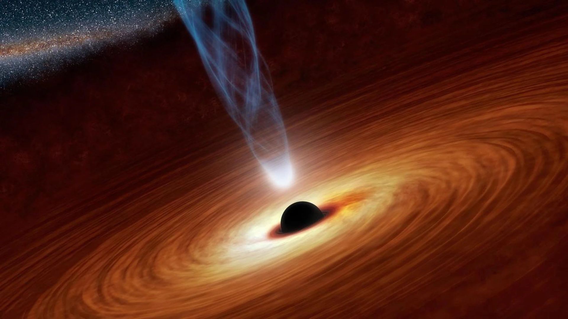 Artist’s representation of a black hole used with coverage of the wandering supermassive black hole discovery - Europa Press
