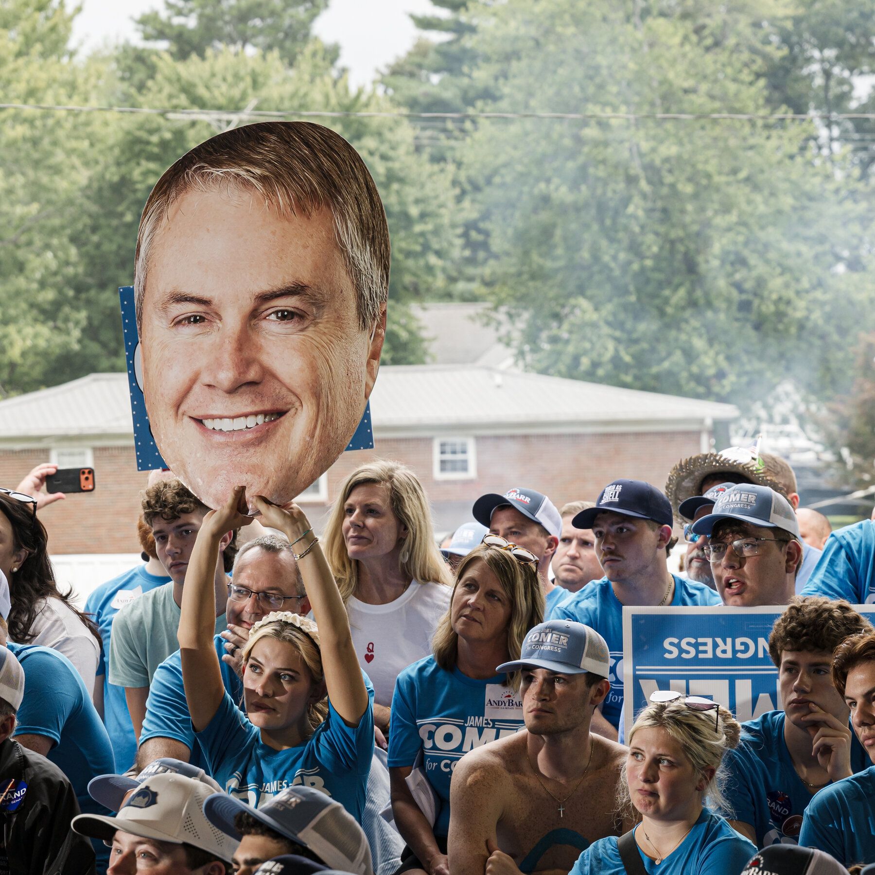 James Comer supporters look on at the 146th St. Jerome Picnic. - nytimes.com