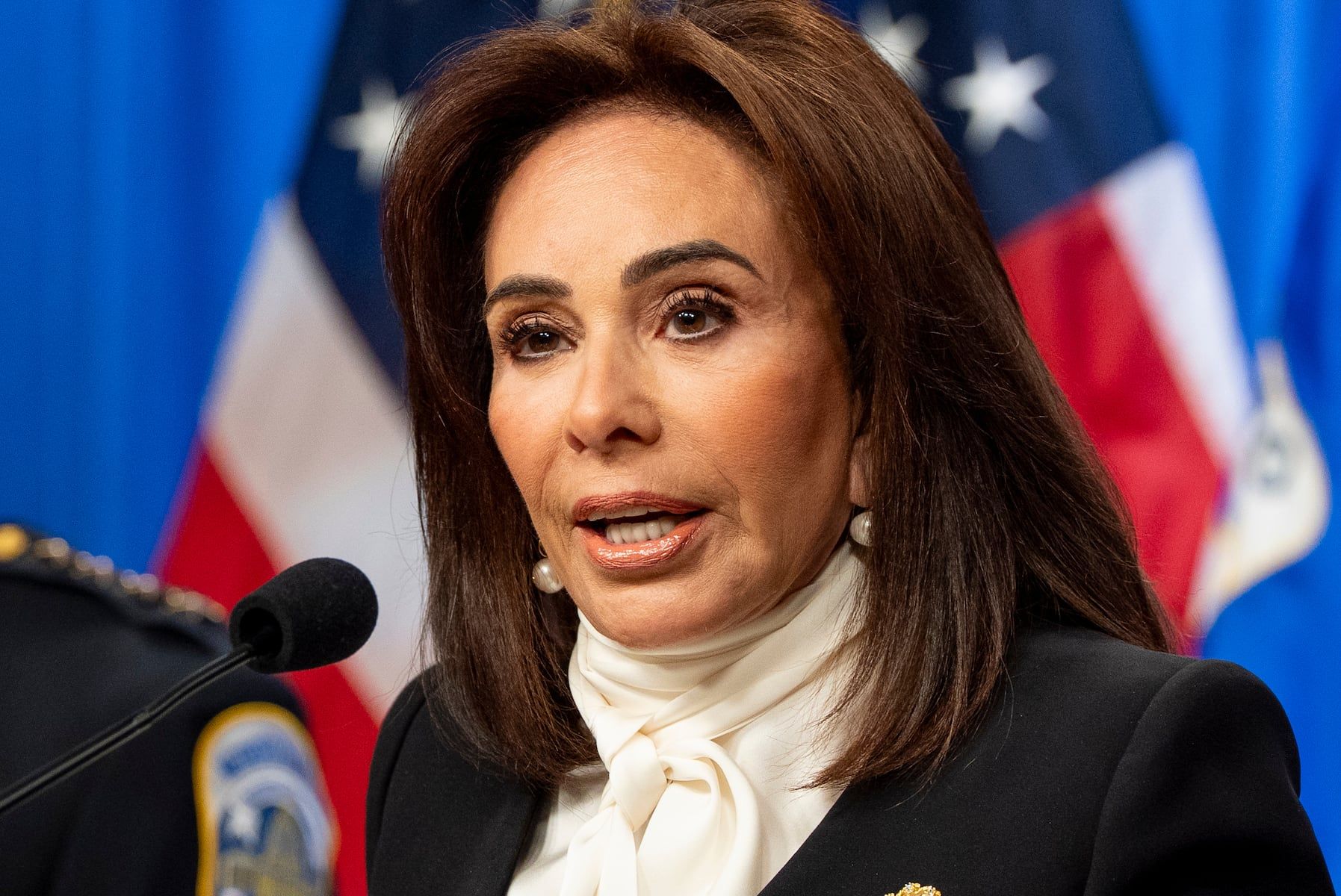 U.S. Attorney Jeanine Pirro speaks during a news conference at the Department of Justice in Washington. - AP Photo/Alex Brandon