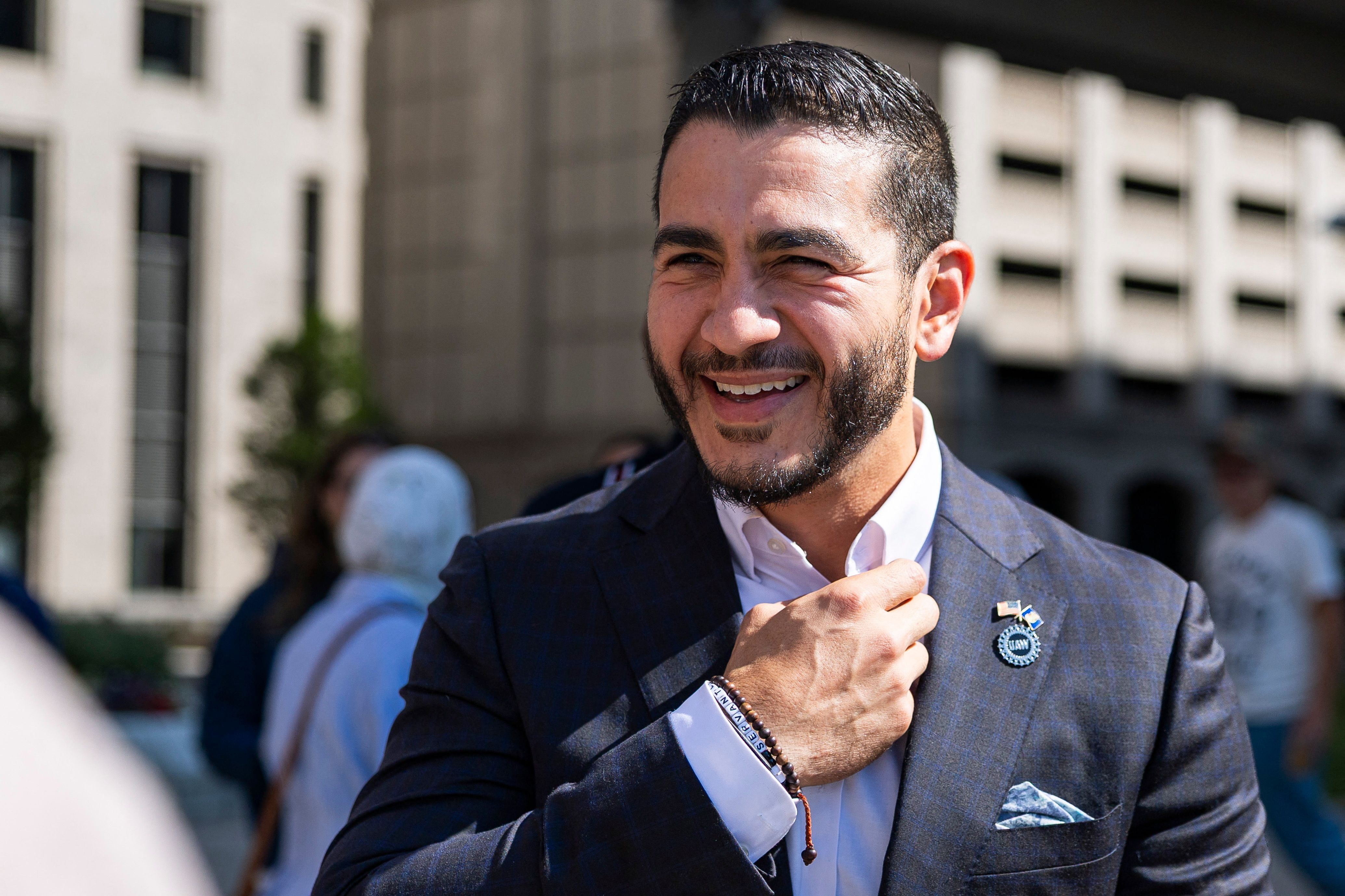 Abdul El-Sayed won a Michigan Senate primary election against centrist Democrat Haley Stevens. - AFP