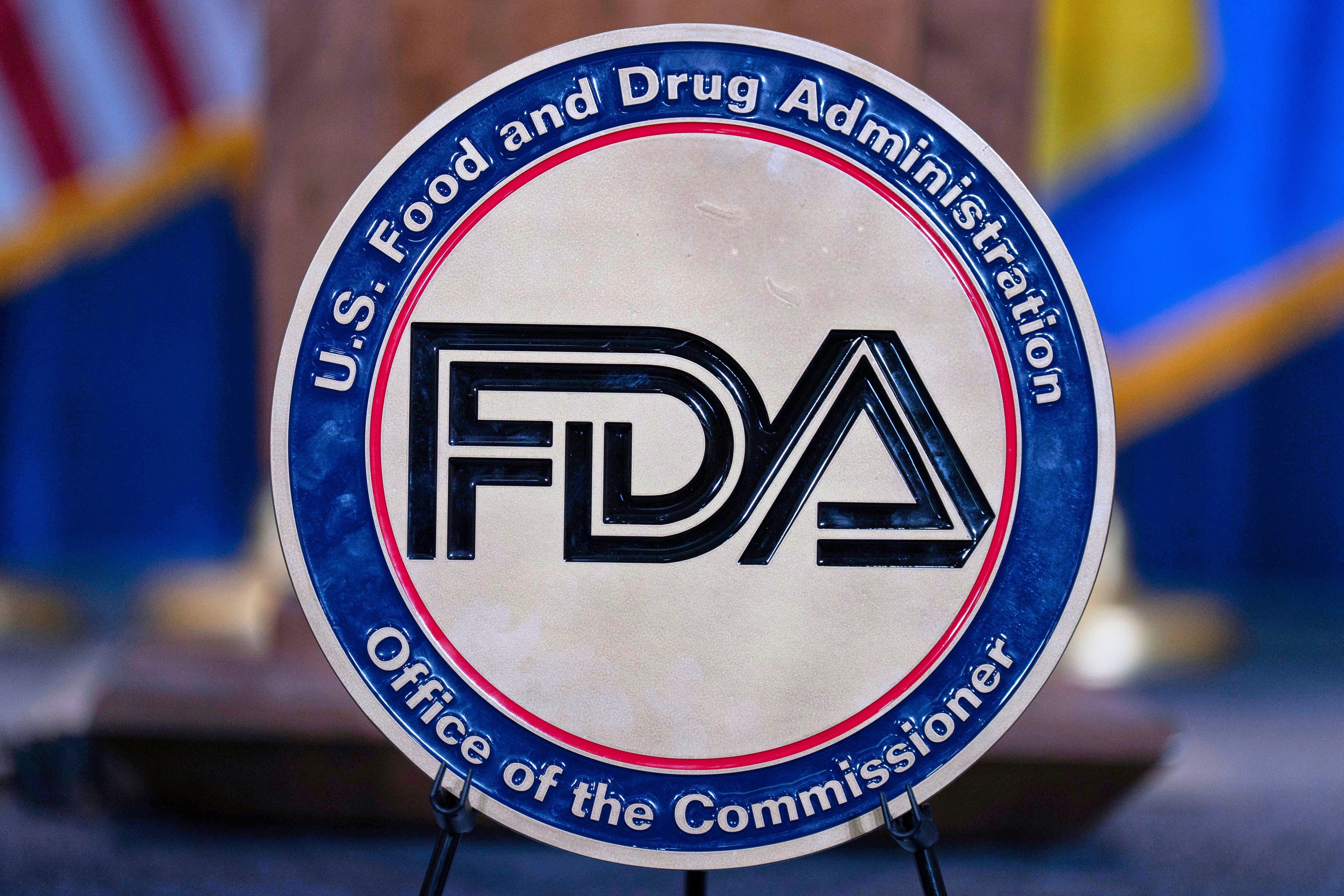 The Food and Drug Administration seal is seen at the Hubert Humphrey Building Auditorium in Washington, April 22, 2025. - AP/File, Jose Luis Magana