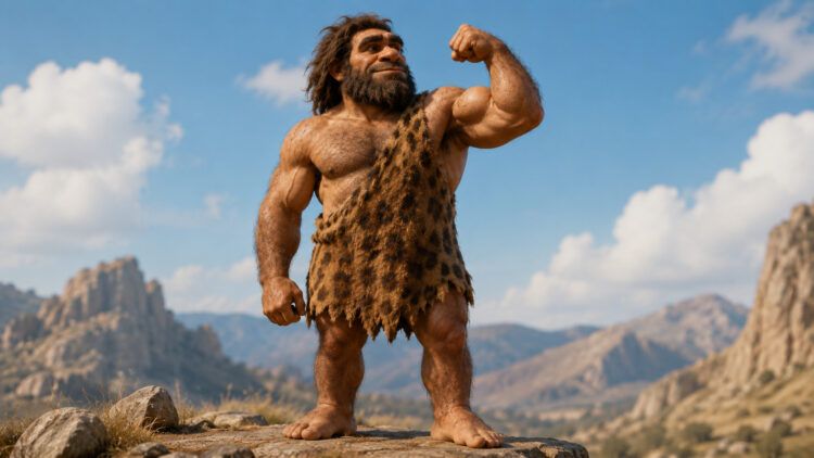 Model of an elderly Homo neanderthalensis man at the Natural History Museum of Vienna - Wikimedia Commons