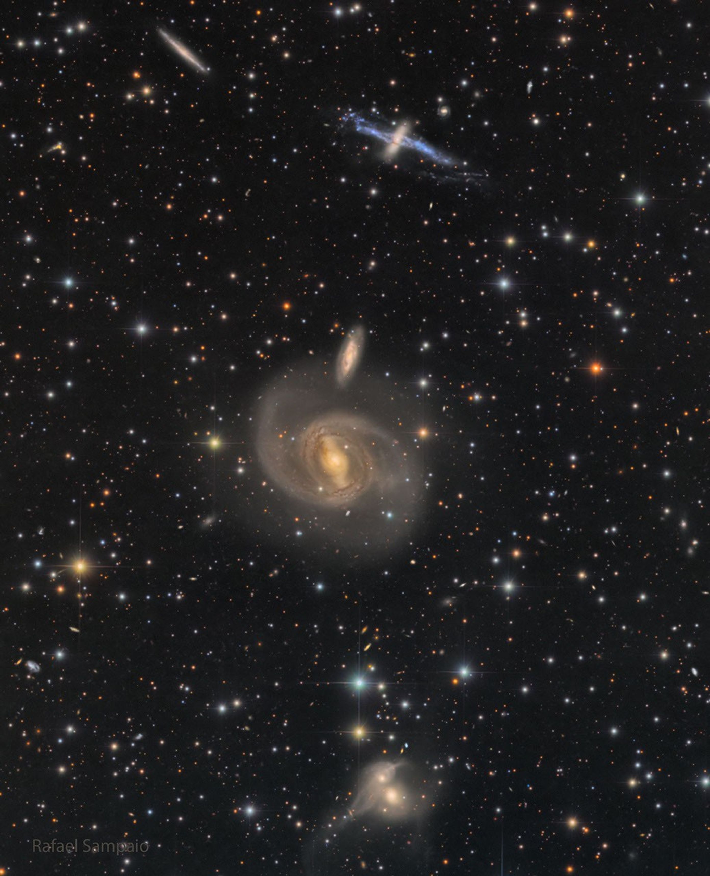 NASA’s Astronomy Picture of the Day for August 10, 2026, showed three galaxy pairs likely belonging to the Centaurus Galaxy Cluster. - Rafael Sampaio