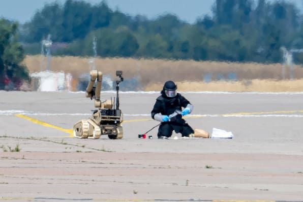 A drone equipped with explosives was discovered at Leipzig/Halle Airport, prompting a federal investigation. - IMAGO/EHL Media