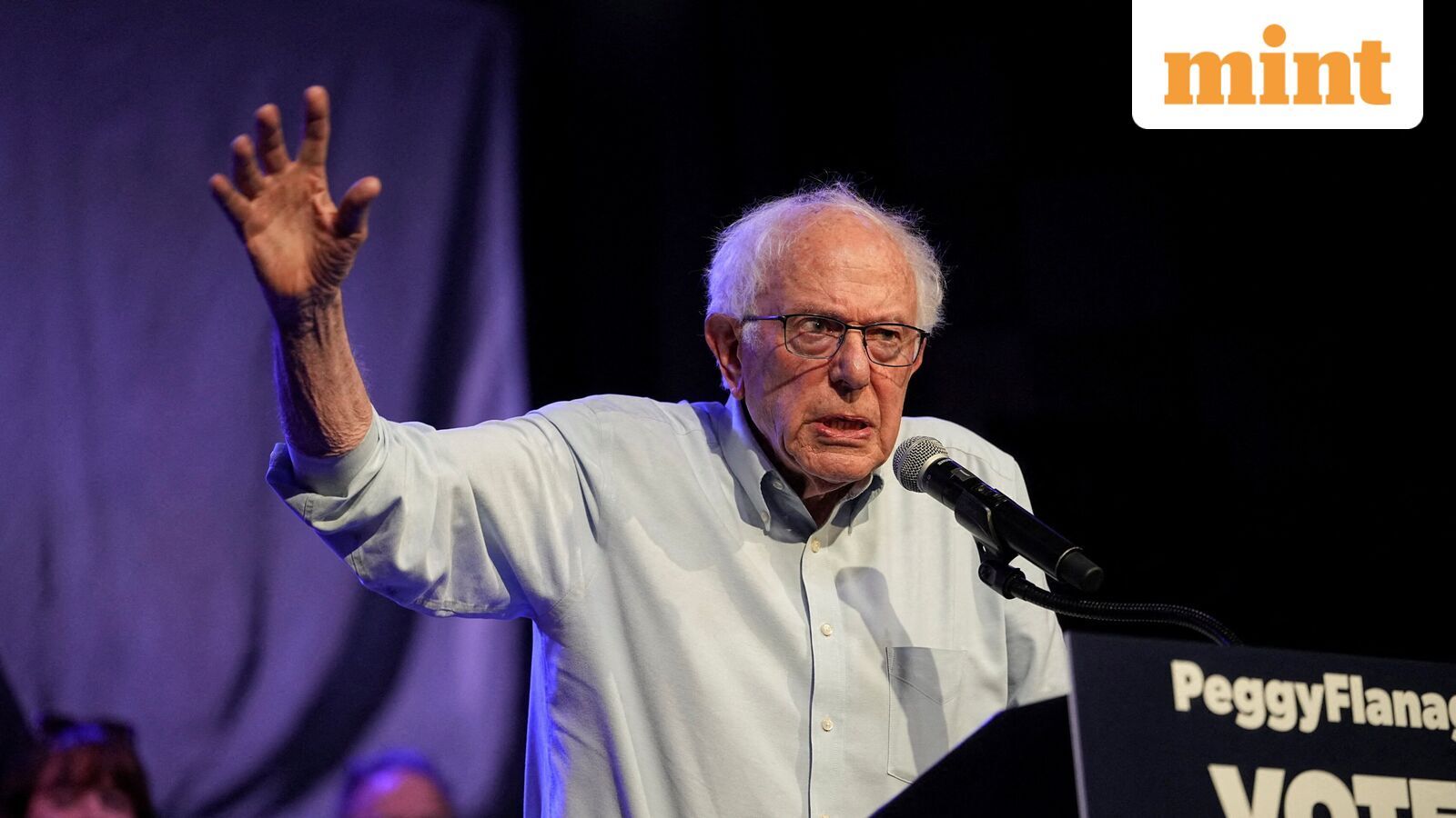 Sen. Bernie Sanders speaks at an election-related event in Minnesota. - livemint.com