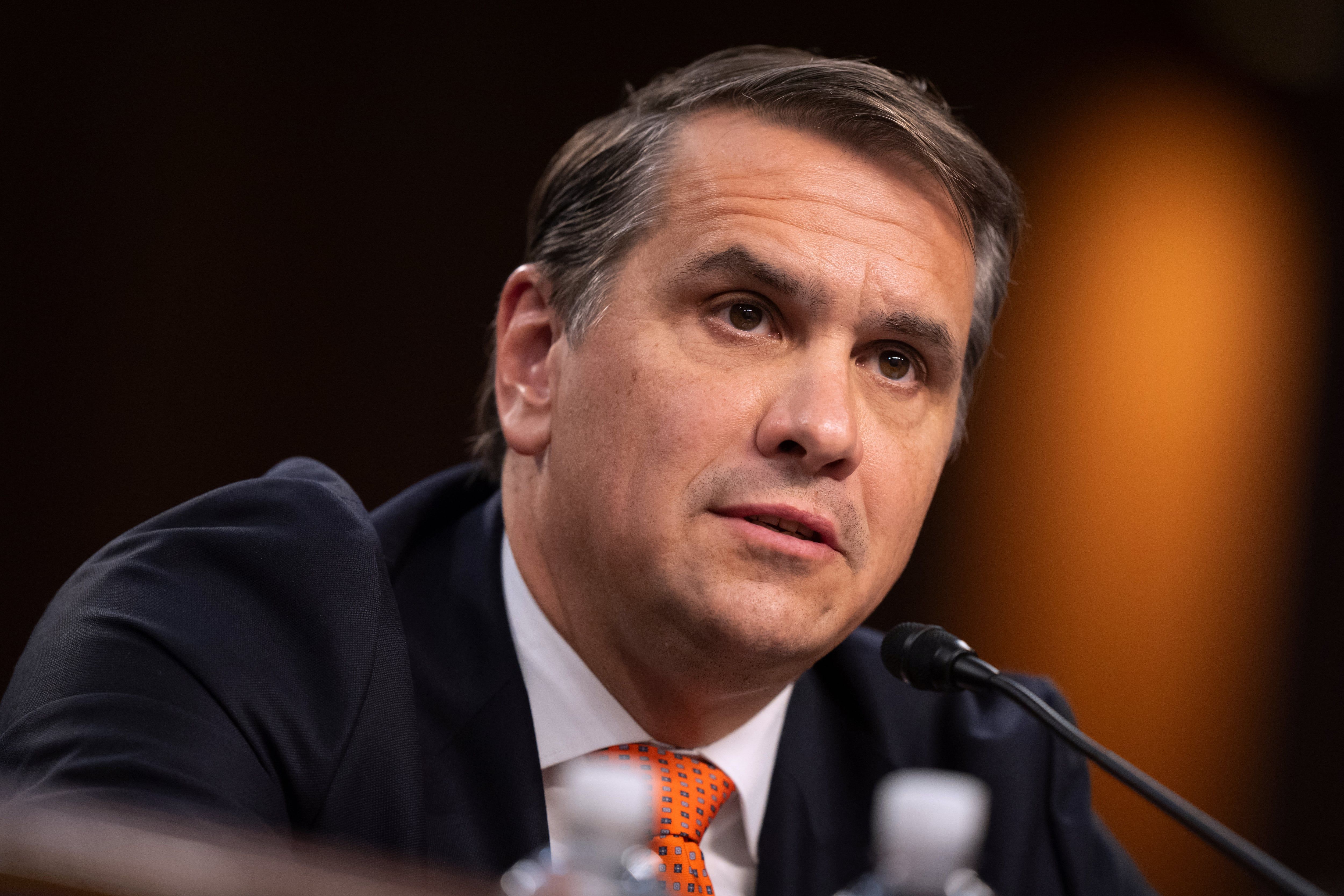 Acting Attorney General Todd Blanche appears before the Senate Judiciary Committee on Capitol Hill in Washington, Wednesday, July 15, 2026. - AP Photo/Mark Schiefelbein