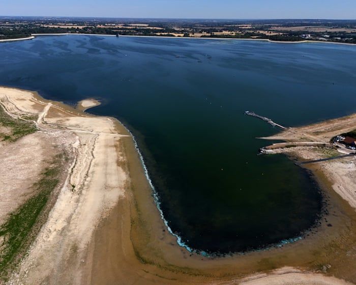 Hanningfield reservoir in Essex, reported at 56% of capacity during the drought. - Neil Hall/EPA