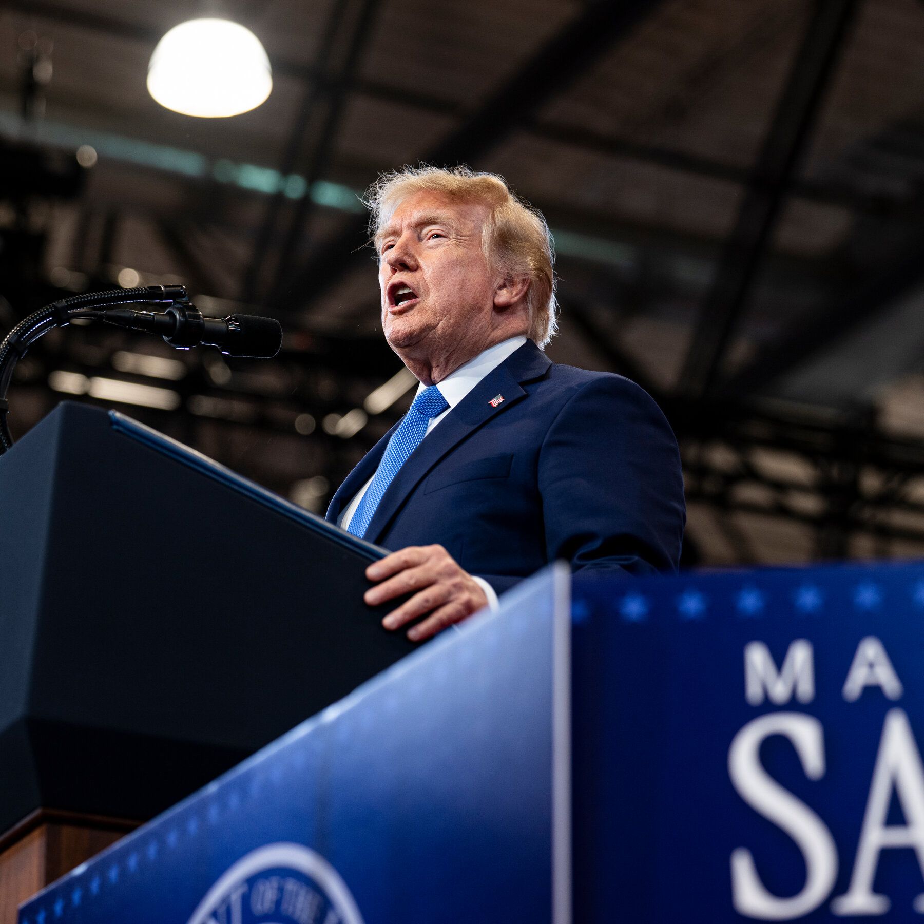 President Trump at an event in Garden City, N.Y., on Long Island on Friday. - nytimes.com