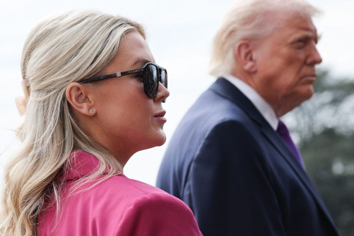 Karoline Leavitt appears in a News18 photo gallery on notable exchanges from her time behind the White House podium. - news18.com