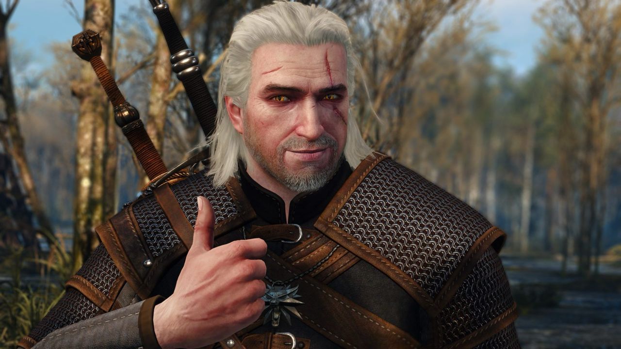 Geralt gives a thumbs up. - pcgamer.com