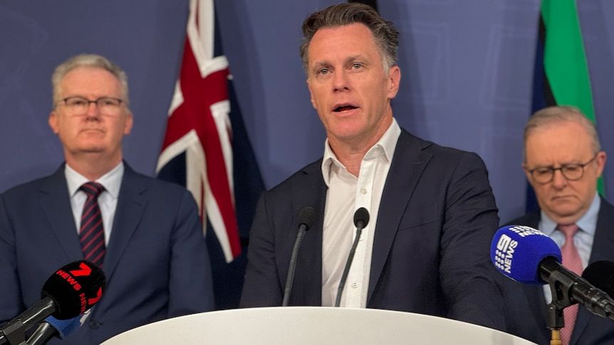 Chris Minns says the scheme will bring some of the strictest legislation passed on firearms in Australia. - ABC News: Nick Dole