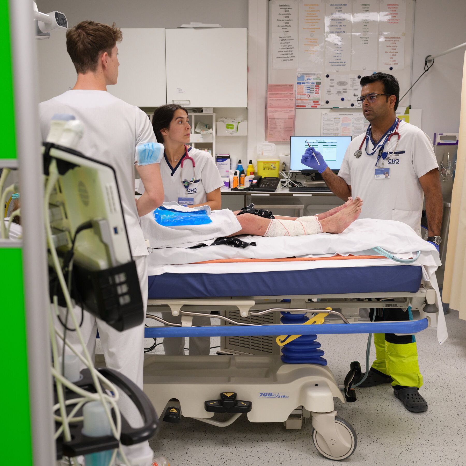 Treating a 77-year-old woman for heat-related illness last month at MontLégia hospital in the Belgian city of Liège. - The New York Times