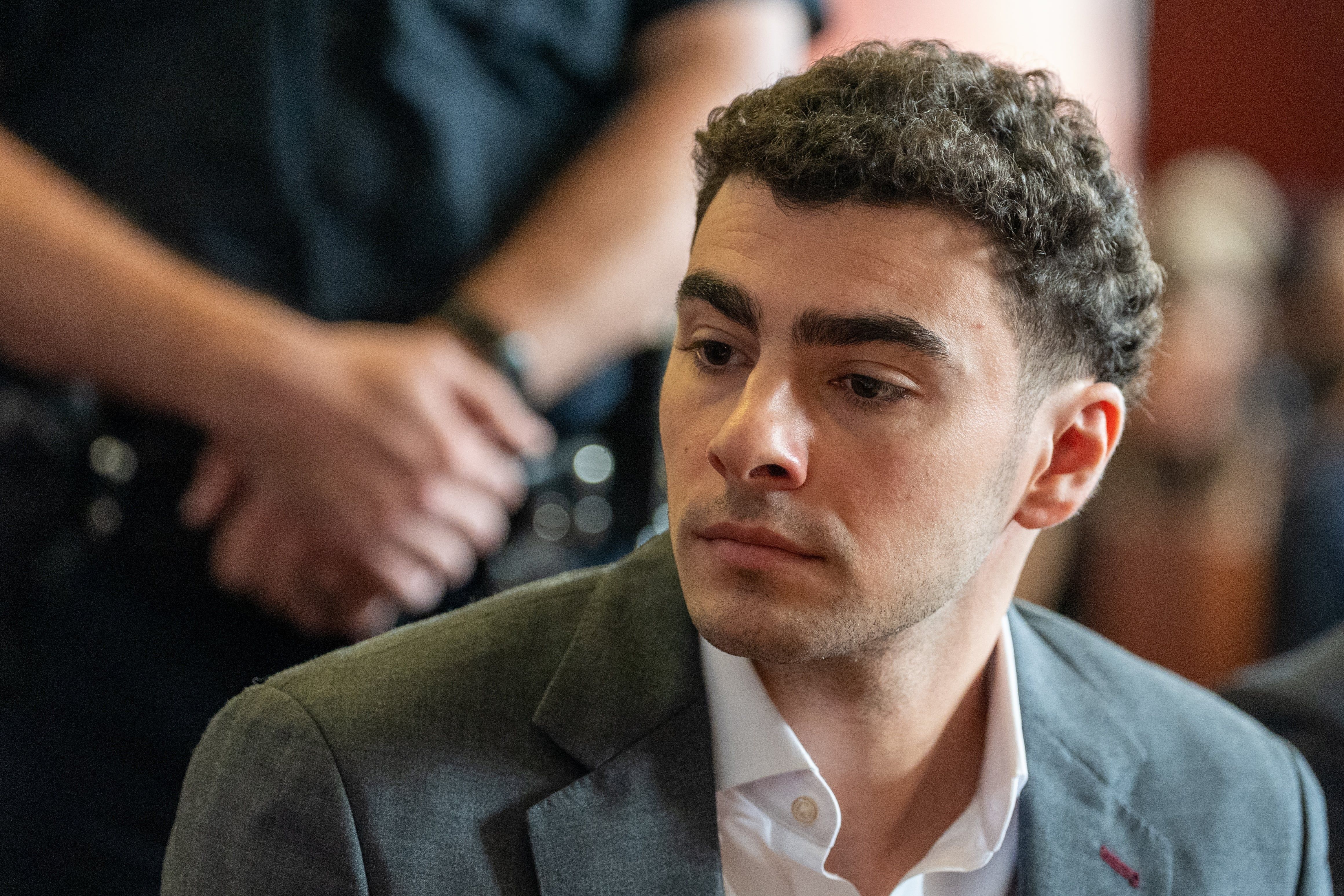 Luigi Mangione attends a pre-trial hearing at Manhattan Criminal Court in New York on Aug. 11, 2026. - David Dee Delgado/Pool Photo via AP