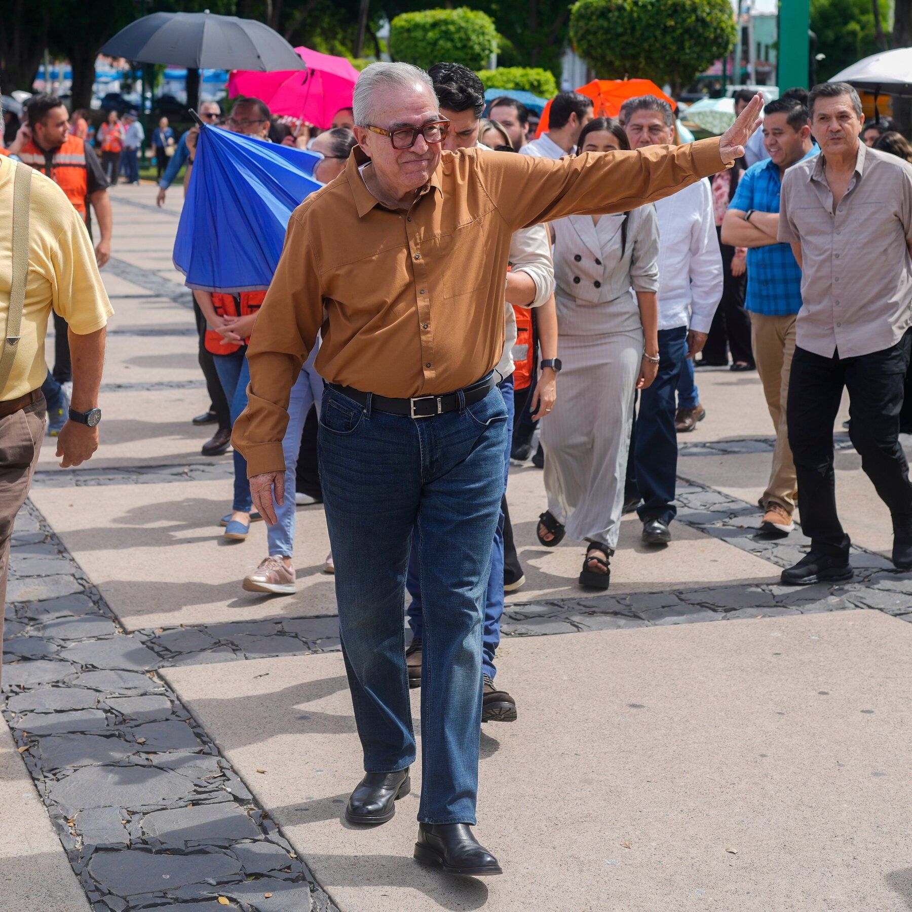 Rubén Rocha Moya, the governor of Sinaloa state, during an annual earthquake drill in Culiacán, Mexico, in 2024. - nytimes.com