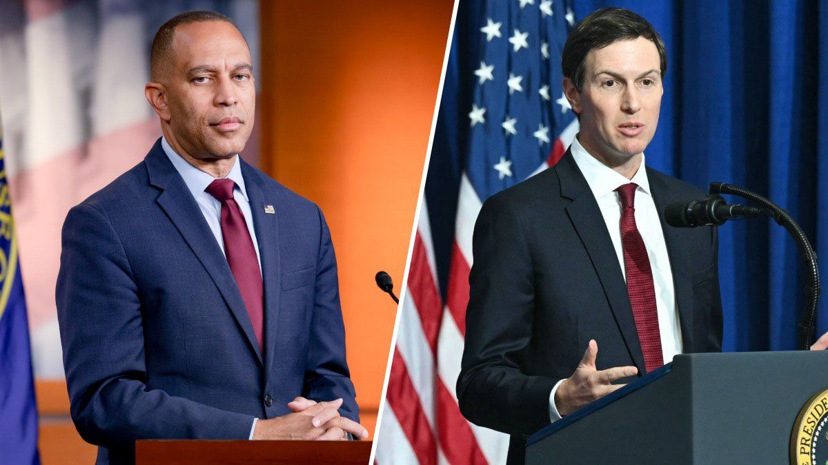 Hakeem Jeffries and Jared Kushner pictured. - Getty Images