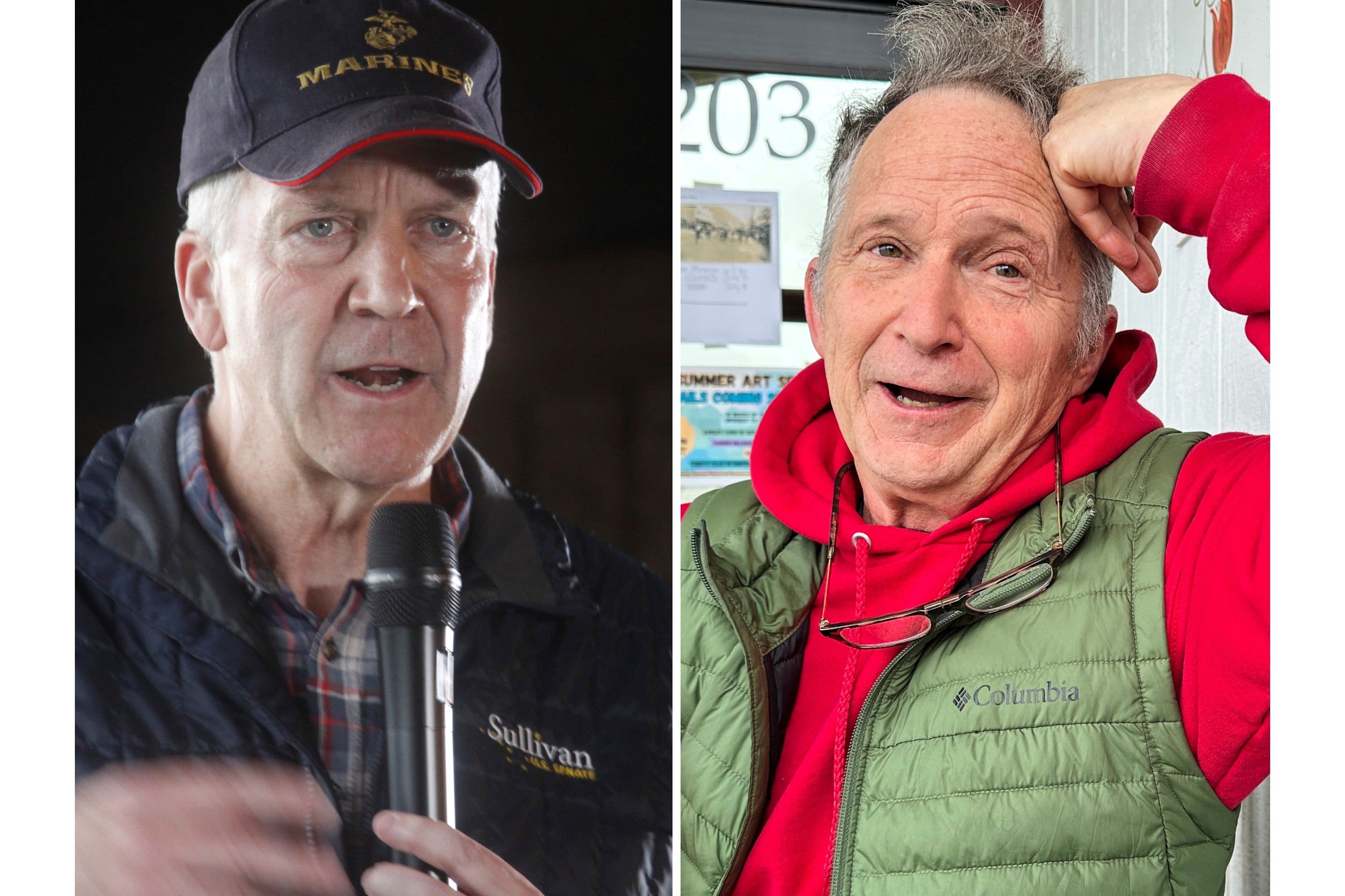 U.S. Sen. Dan Sullivan, left, in Palmer, Alaska, on Aug. 17, and candidate Dan J. Sullivan, right, in Petersburg, Alaska, on July 3. - theglobeandmail.com