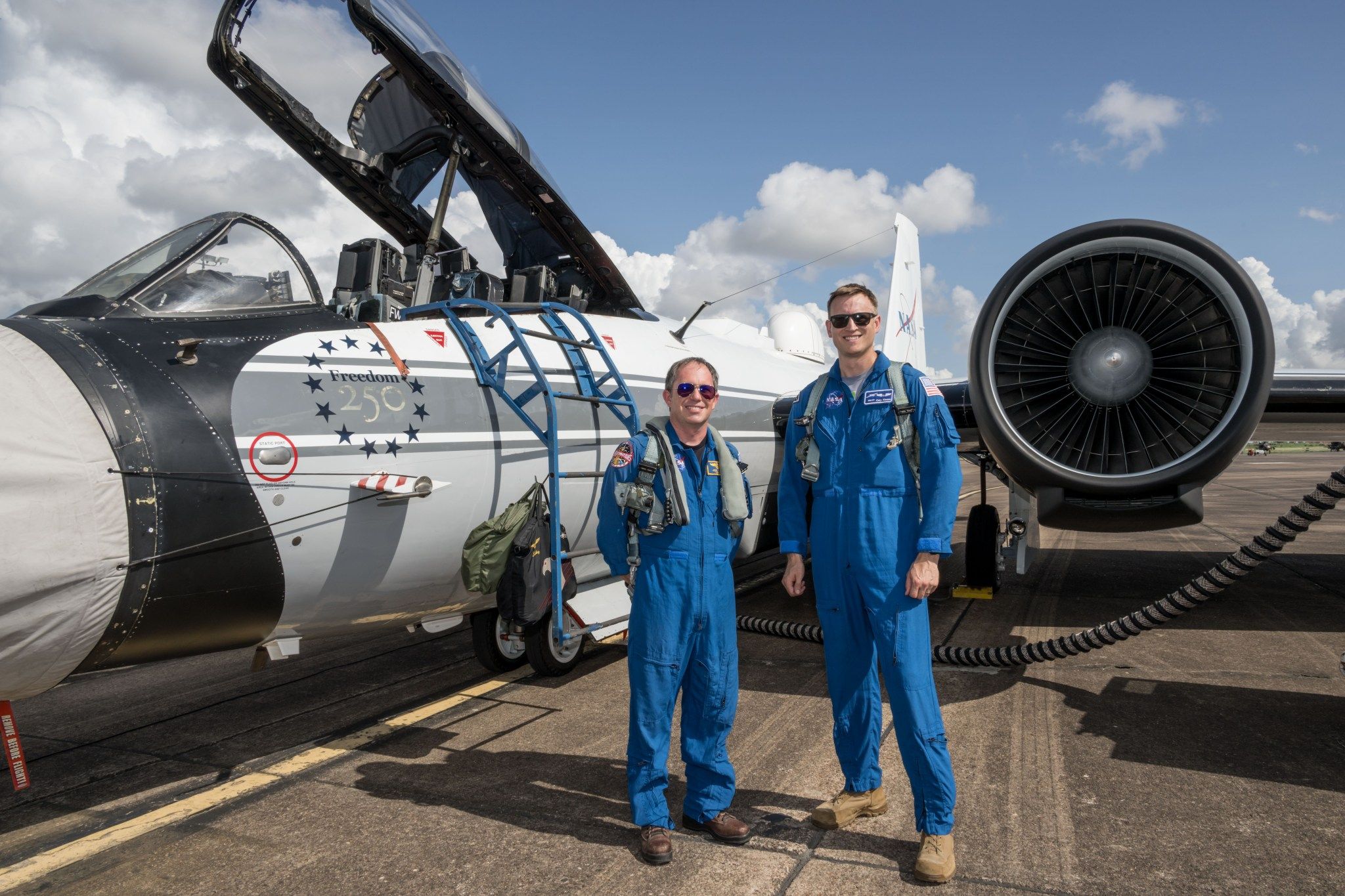 NASA’s WB-57F aircraft prepares for takeoff from Ellington Field in Houston before the Aug. 12, 2026, eclipse mission based in Iceland. - NASA/Robert Markowitz