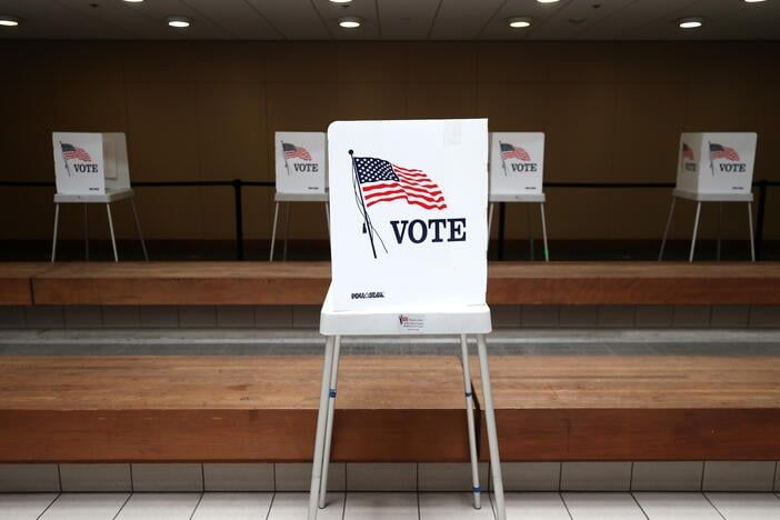 Voting booths at the Santa Clara County registrar of voters office in San Jose, California. - Getty Images