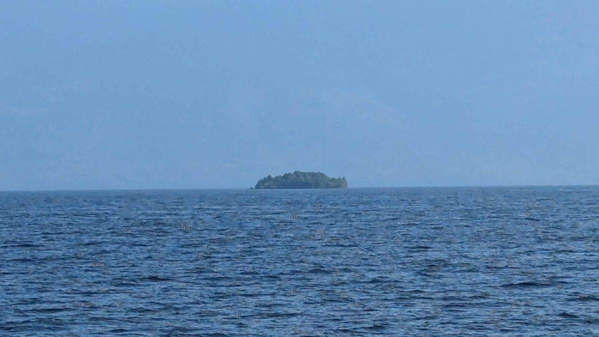 Image of the floating island taken by Rocky Avery on August 13. - Rocky Avery/Facebook