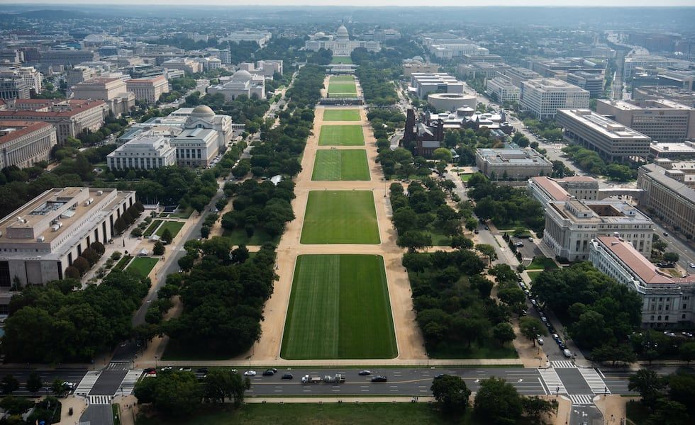 The U.S. Capitol and the National Mall are seen from the Washington Monument, Tuesday, Sept. 1, 2026, in Washington. - Julia Demaree Nikhinson, Associated Press