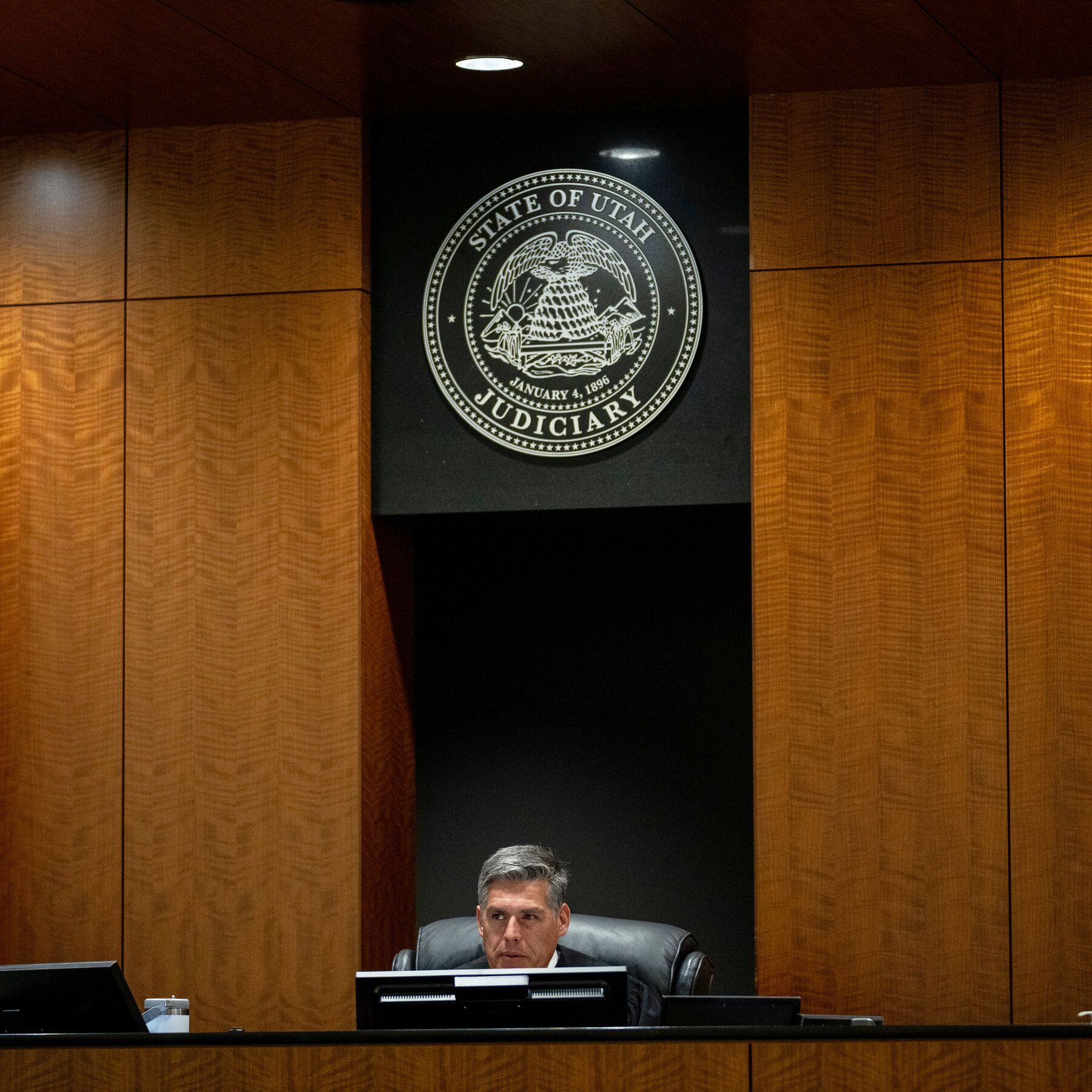 Judge Tony Graf at a preliminary hearing in July for Tyler Robinson, who is accused of fatally shooting Charlie Kirk, in Provo, Utah. - nytimes.com