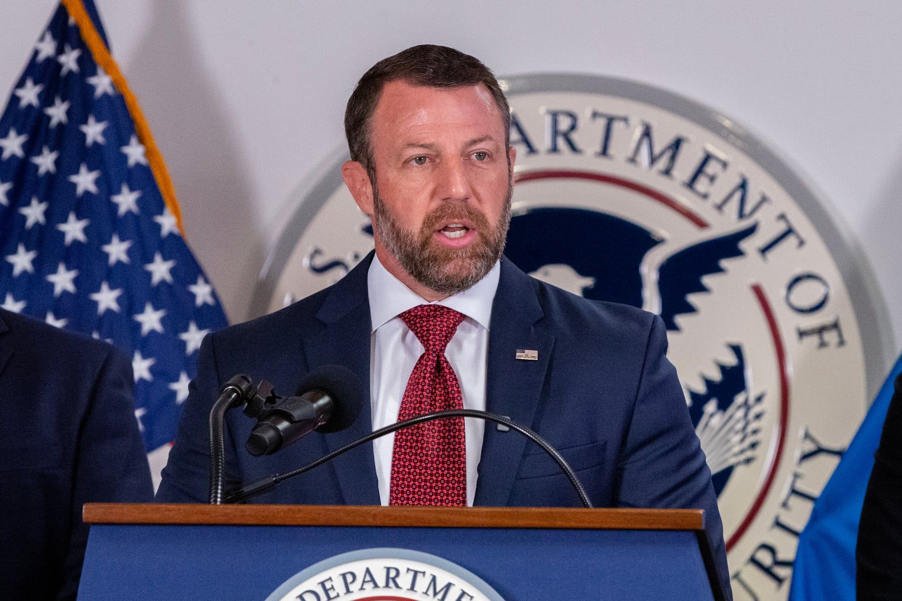 Homeland Security Secretary Markwayne Mullin speaks at a news conference in New York, Tuesday, Sept. 1, 2026. - silive.com