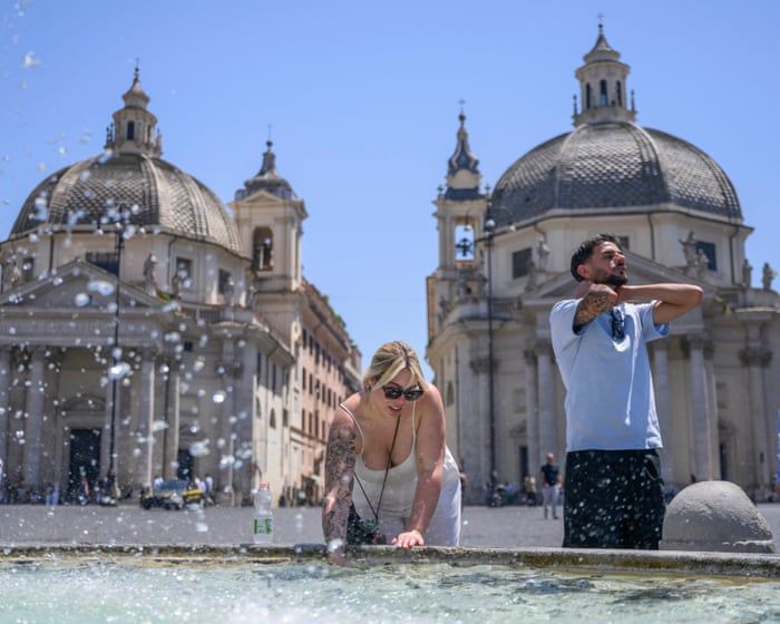 Piazza del Popolo in Rome earlier this year during extreme heat coverage. - Antonio Masiello/Getty