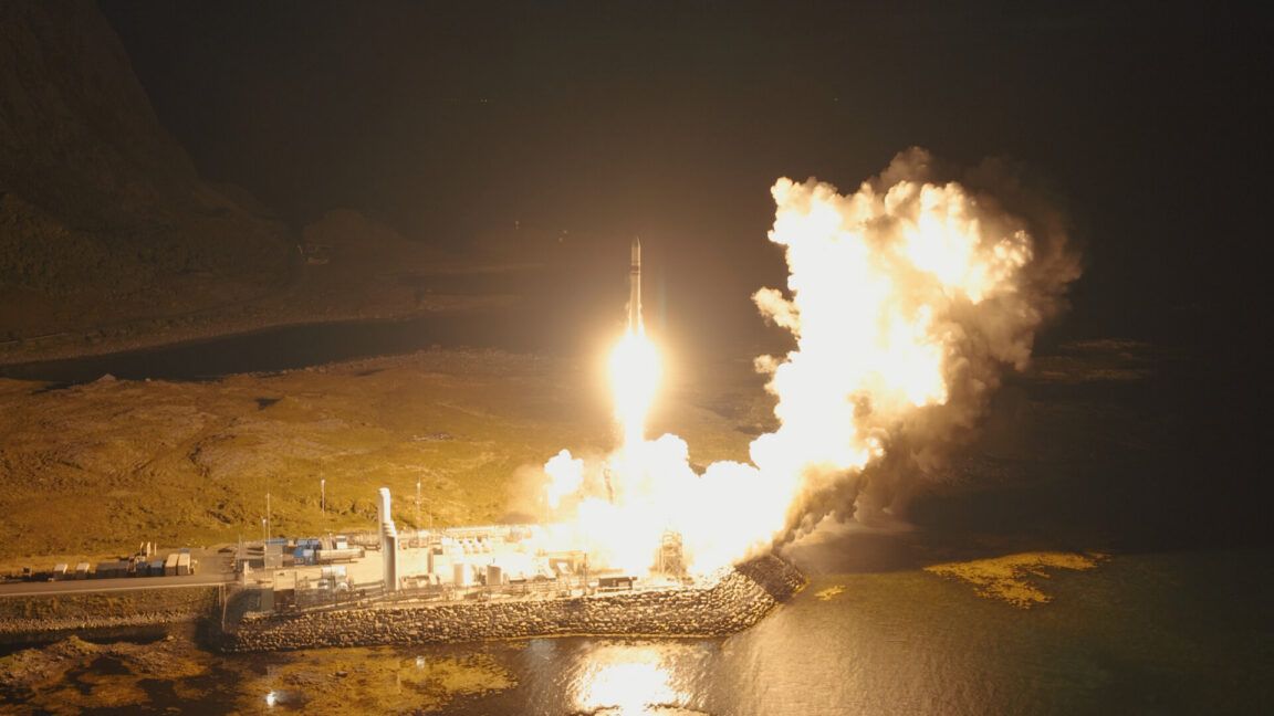 Isar Aerospace's Spectrum rocket climbs away from Andøya Spaceport in northern Norway. - Isar Aerospace
