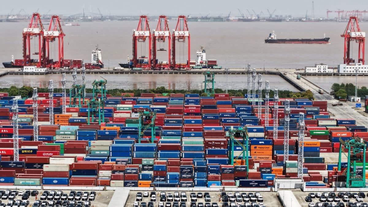China economy and trade imagery accompanying coverage of August inflation data. - firstpost.com