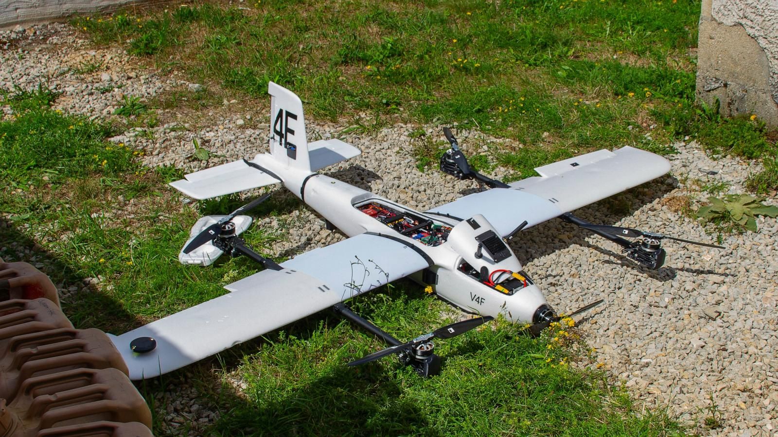 A reconnaissance drone at the Hohenfels training center in Germany during a U.S. Army exercise - AP Photo/Konstantin Toropin