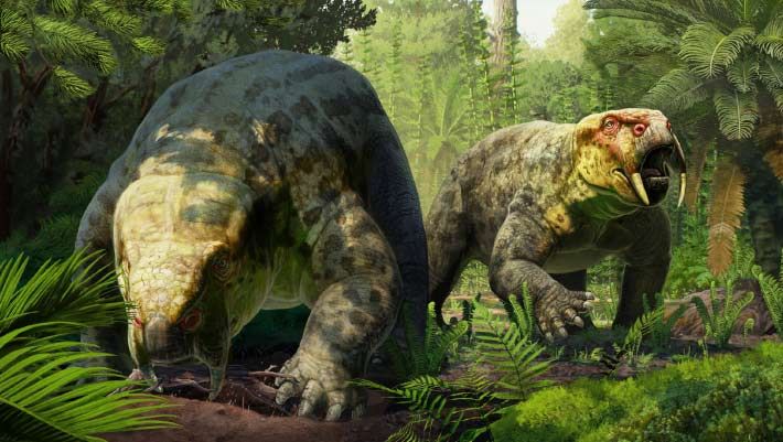 Life reconstruction of Dinodontosaurus isiyavamanda. - Gabriel Ugueto