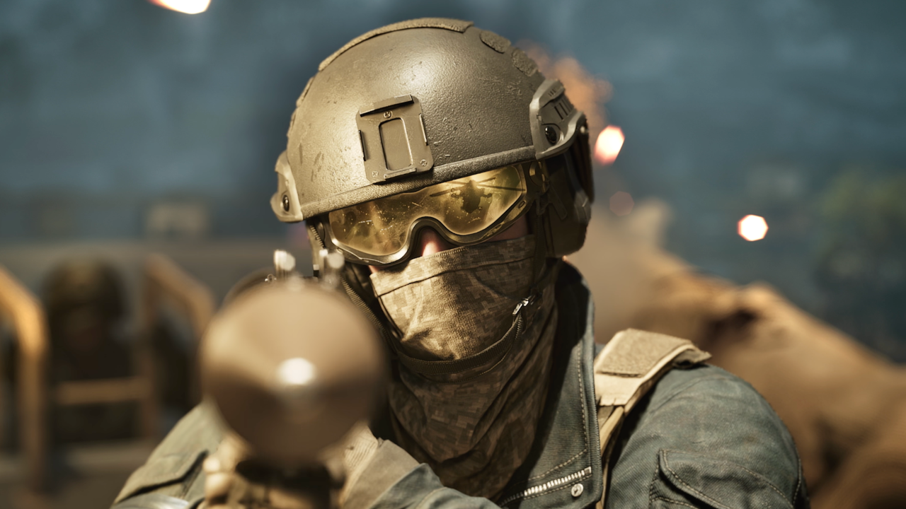 A Wardogs character points a weapon toward the camera. - gamesradar.com