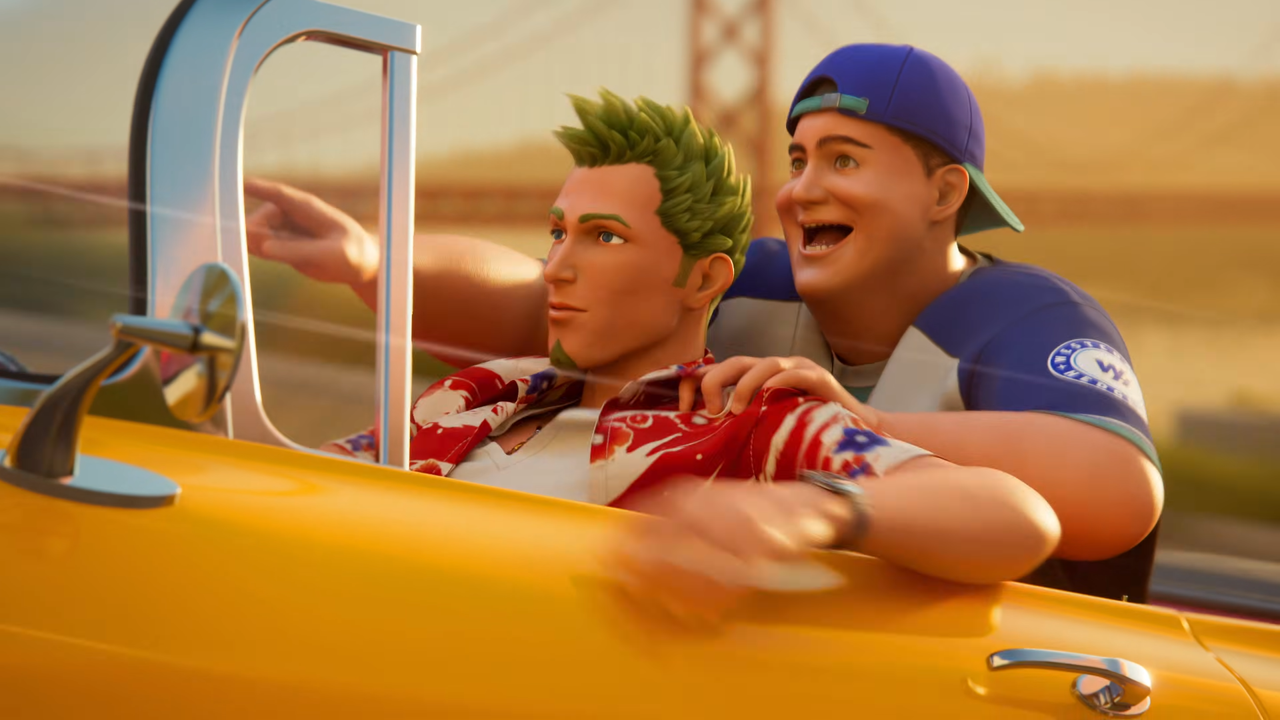 A passenger pointing over a driver’s shoulder in Crazy Taxi - pcgamer.com