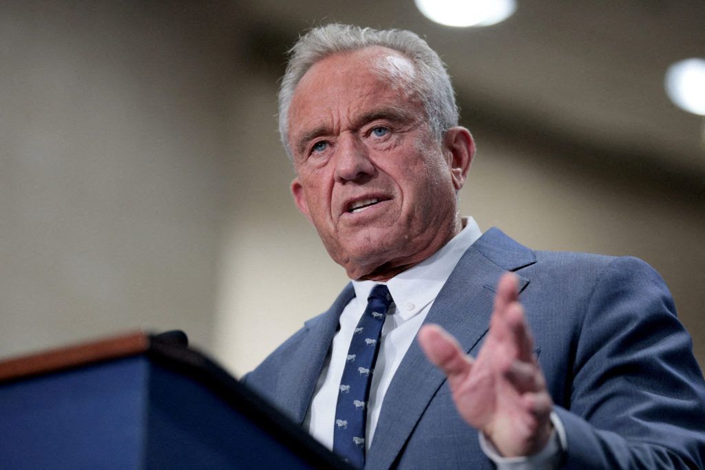 Robert F. Kennedy Jr. speaks at a conference hosted by Children’s Health Defense. - Reuters