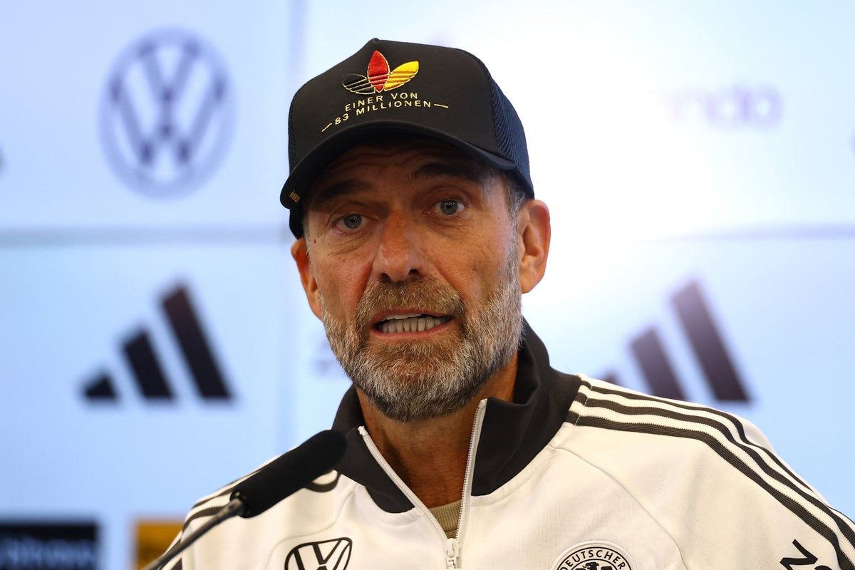 Jürgen Klopp wears an Adidas cap in Germany’s colors during his squad announcement. - Reuters