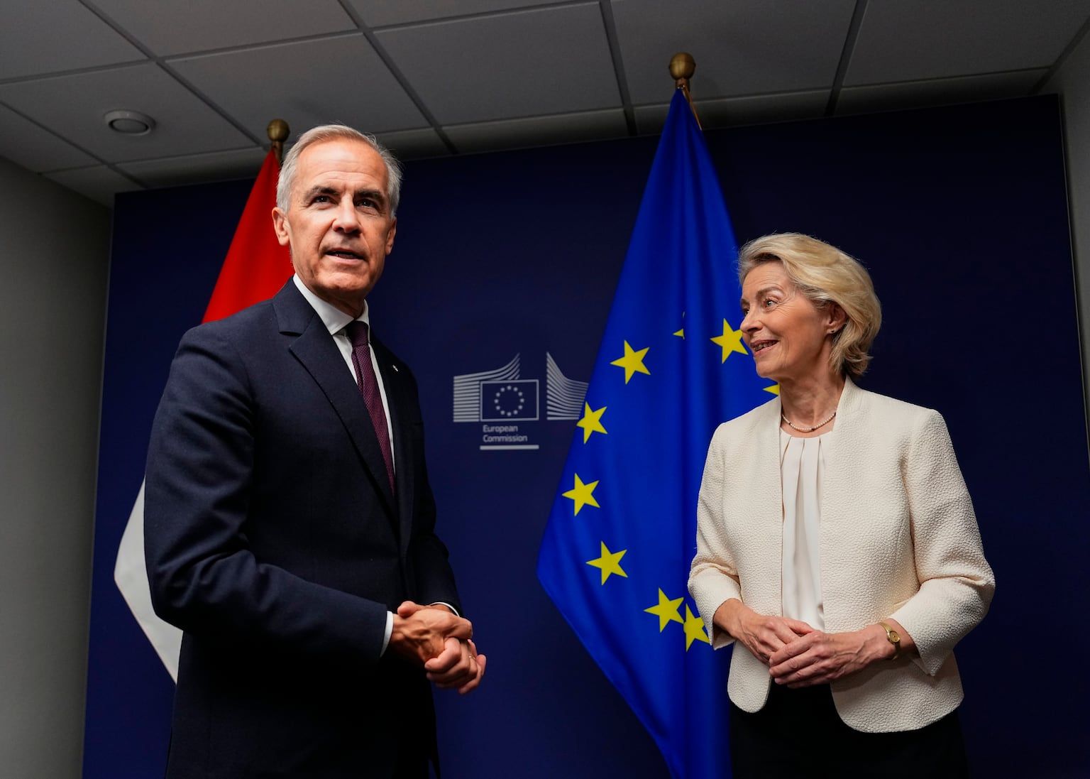 Canadian Prime Minister Mark Carney and European Commission President Ursula von der Leyen - Justin Tang/The Canadian Press/AP