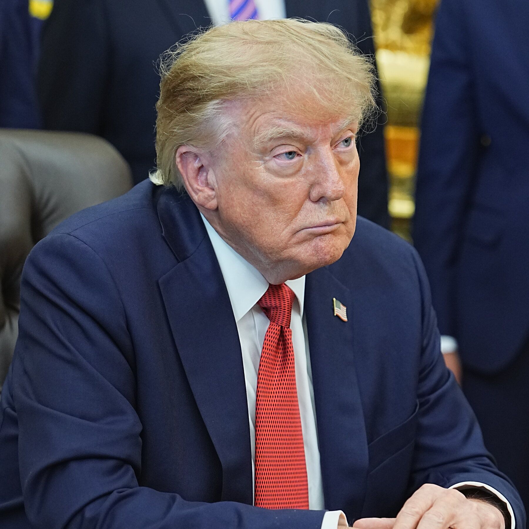 President Trump in the Oval Office after announcing the Greenland agreement. - The New York Times