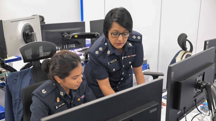 Singapore Police Force officers from the newly formed Cyber Command on Sept. 16, 2026. - CNA/Lim Li Ting