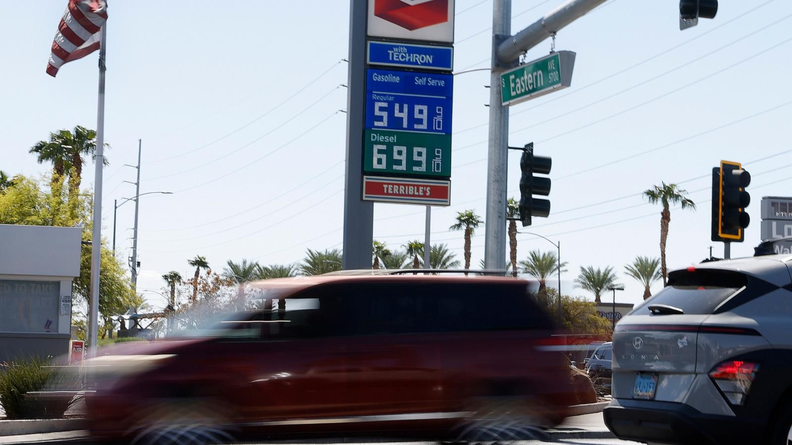 Chevron station displaying gasoline prices on Eastern Avenue in Las Vegas on September 18, 2026 - Bizuayehu Tesfaye/Las Vegas Review-Journal via AP