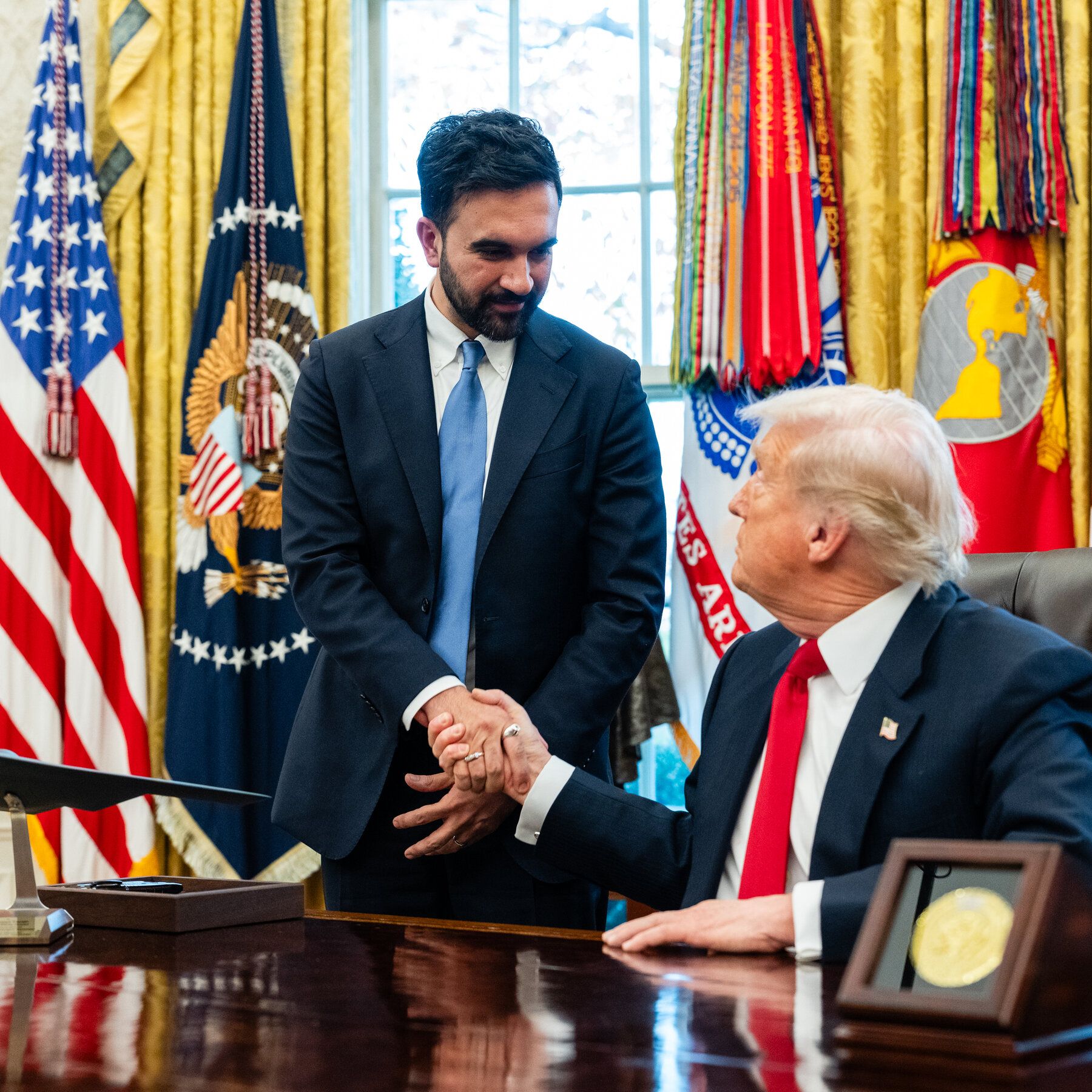 Mayor Zohran Mamdani and President Trump at the White House; their Gracie Mansion meeting will be their first in New York. - The New York Times