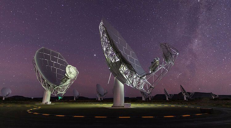 MeerKAT radio telescope array in South Africa, used to observe Beta Pictoris b - MeerKAT