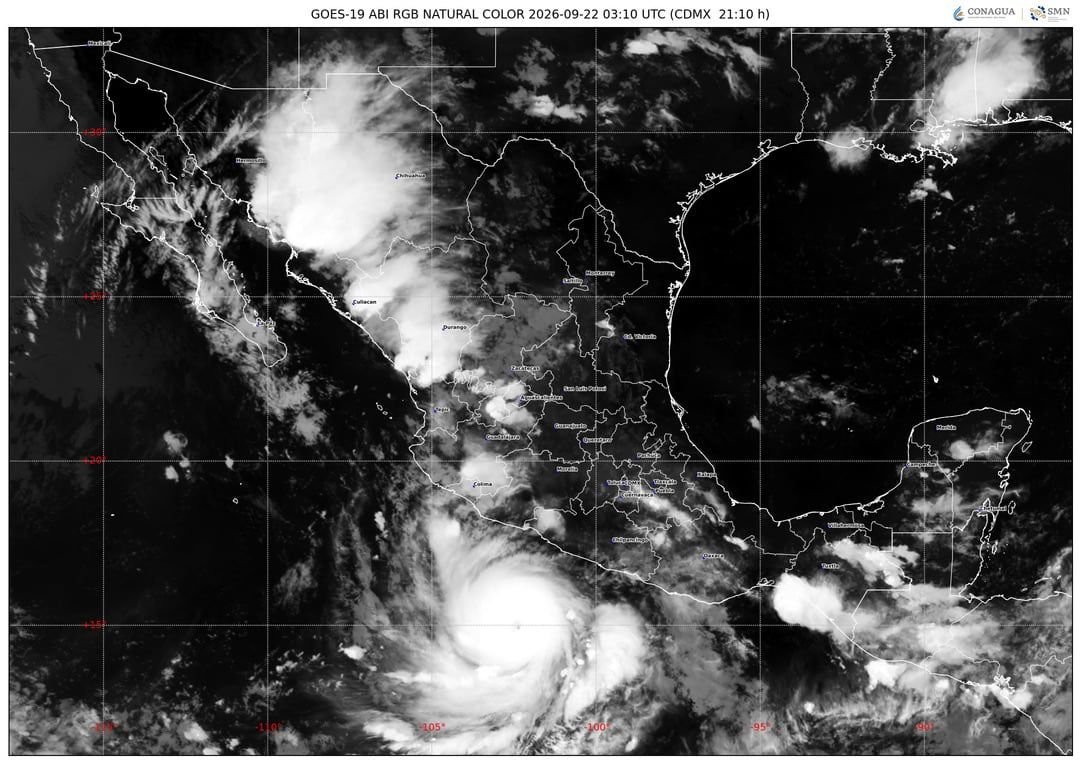 Satellite view of Hurricane Polo over the Pacific near Mexico. - elpais.com
