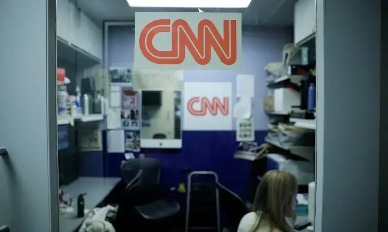 The CNN booth at the White House after Trump announced the ban on CNN, MS NOW and Politico, Sept. 18, 2026. - Reuters