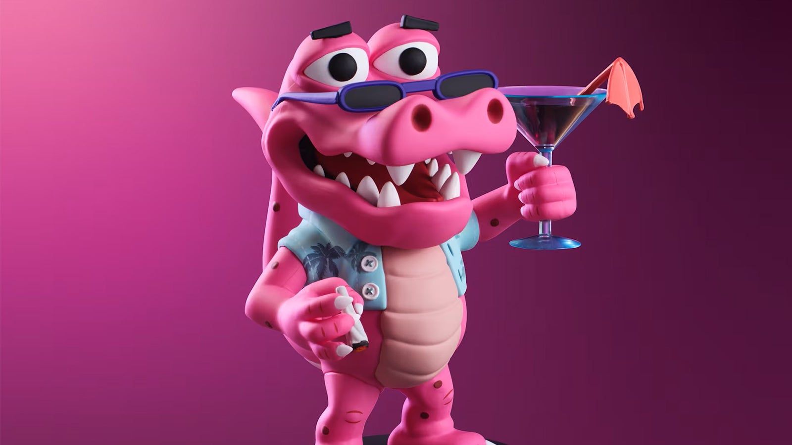 A fan-made 3D-printed version of the Macca the Gator collectible - IGN