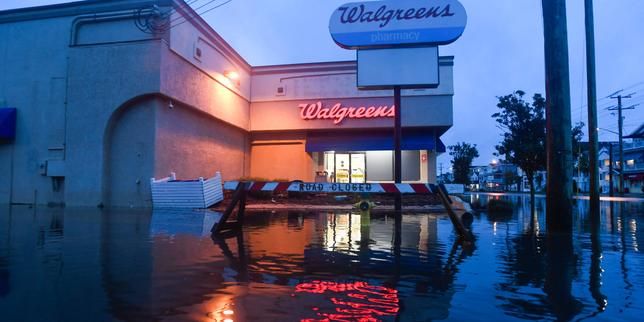 Floodwaters affect businesses in Ocean City, New Jersey, on September 26, 2026. - lemonde.fr