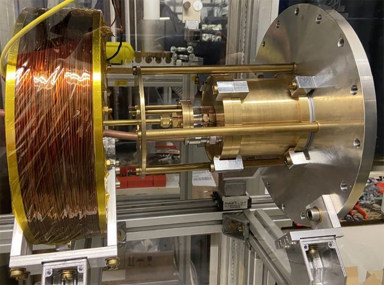 Fully assembled RF helicon-based plasma thruster - F. Romano